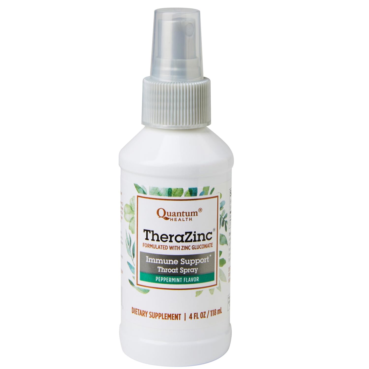 Quantum Health TheraZinc Oral Spray Zinc Immune Support Throat Relief 4 Oz